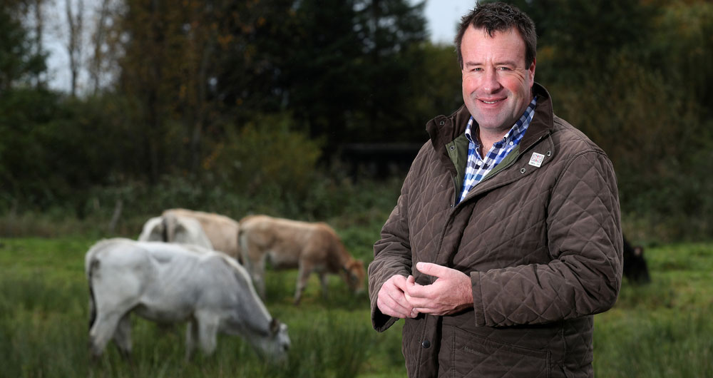 Vice President Stuart Roberts at a farm in Hertfordshire