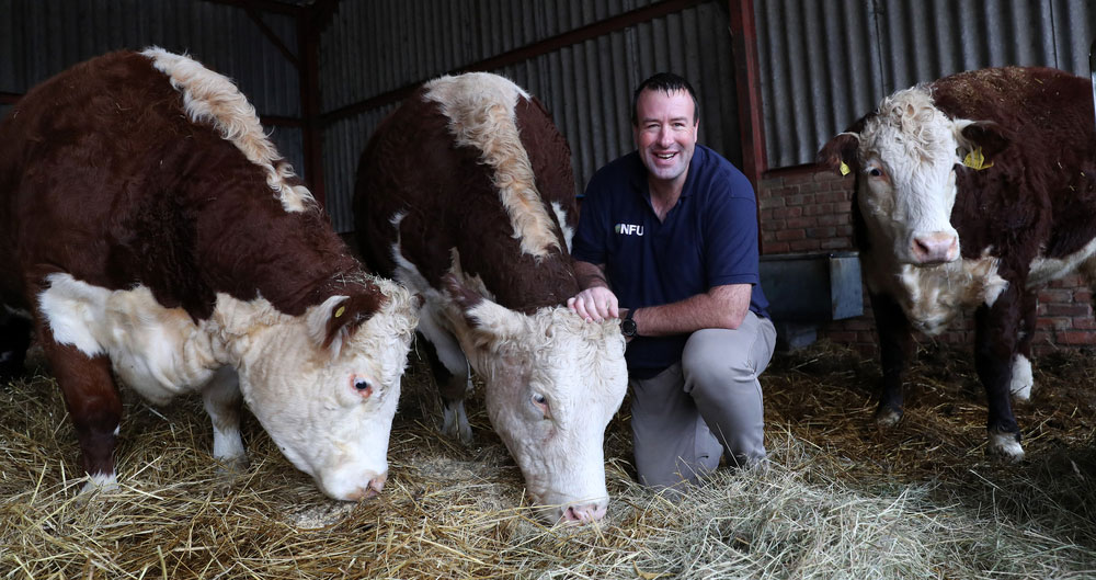 Vice President Stuart Roberts at a farm in Hertfordshire