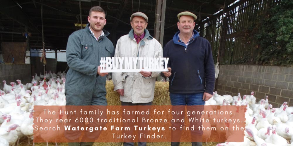 John Hunt, Henry Hunt and David Hunt - three generations of turkey farmers