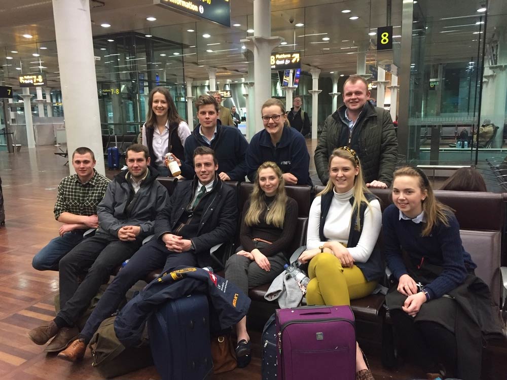 The 10 Student and Young Farmers Ambassadors on a trip to Brussels as the UK exited the EU