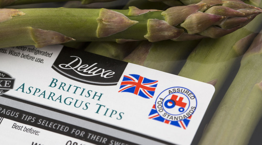 Asparagus - British Red Tractor label - Lidl