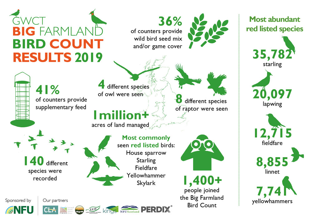 Big Farmland Bird Count 2019 infographic