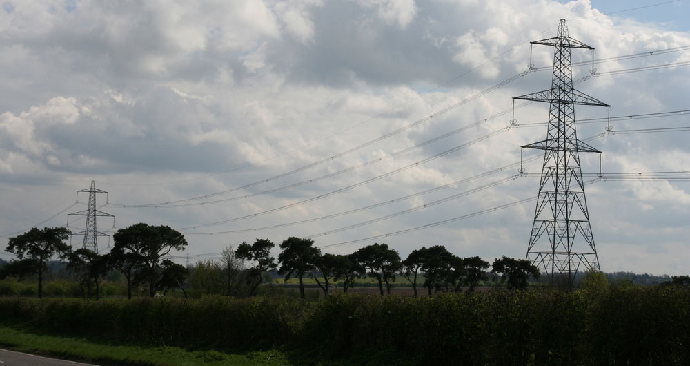 Pylons in Cambridgeshire