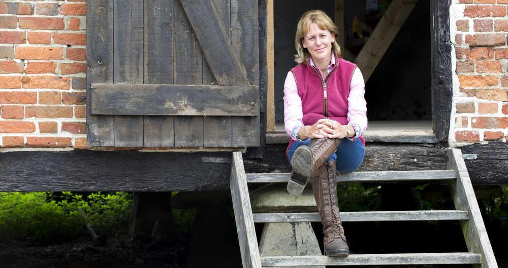 Minette Batters pictured on farm in June 2018