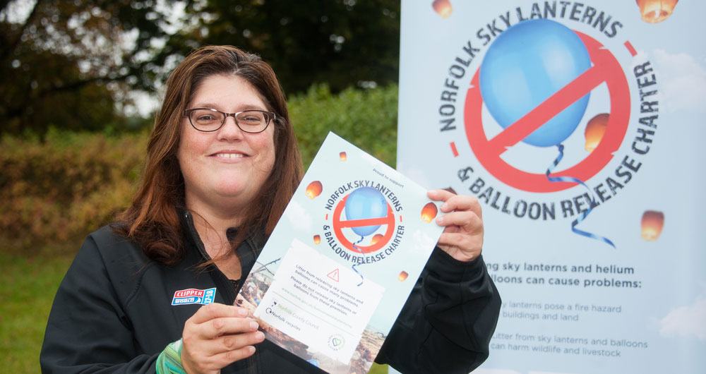 Norfolk County Councillor Sandra Squire at the sky lantern charter launch event