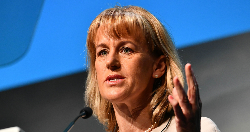 An image of NFU President Minette Batters during her opening address at NFU Conference 2020